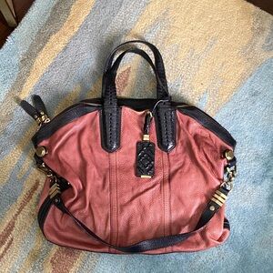 OrYANY Black and Brown Women's Leather Crossbody Purse